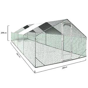 XXL Recinto per Galline – Parco da 24 m² in Acciaio Zincato con Struttura Rinforzata.